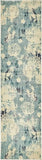 Coastal Modern Coral Lobster Shells Soft Area Rug, Light Blue/Beige