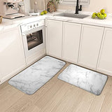 Floral 2 Pcs Anti Fatigue Herbs Floral Kitchen Floor Mat Washable Water Absorbent Sage Leaves Kitchen Rugs for Bathroom Laundry Sink Kitchen Standing Mat