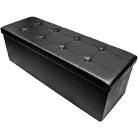 Contemporary Faux leather Storage Bench Ottoman