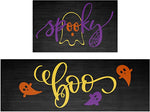 Halloween Boo Kitchen Mat Set of 2 Non Slip Thick Kitchen Rugs and Mats for Floor Comfort Standing Mats for Kitchen, Sink, Office, Laundry, 17"x47"+17"x28"