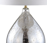 Sasha 30.75" Glass/Metal LED Lamp Mercury