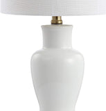 Chi 21" Ceramic/Iron Modern Classic LED Lamp  White