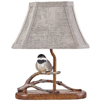 Birdie Songbird 12" High Rustic Cottage Table Lamp with Linen Shade