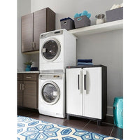 Home Garage Storage Cabinet Grey/Black with Doors and Shelves