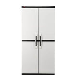 Home Garage Storage Cabinet Grey/Black with Doors and Shelves
