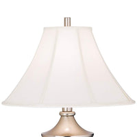 Freda Brushed Nickel Traditional Urn Table Lamps Set of 2