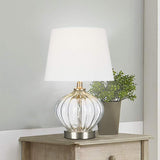 Clear Glass 16 1/2" High Accent Table Lamp with LED Bulb