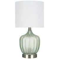 Green Glass 18" High LED Accent Table Lamp