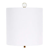 Ana White Marble and Gold Metal Round Buffet Table Lamp