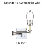 Chrome Finish Plug-In Swing Arm Wall Lamp with Dimmer by Possini Euro