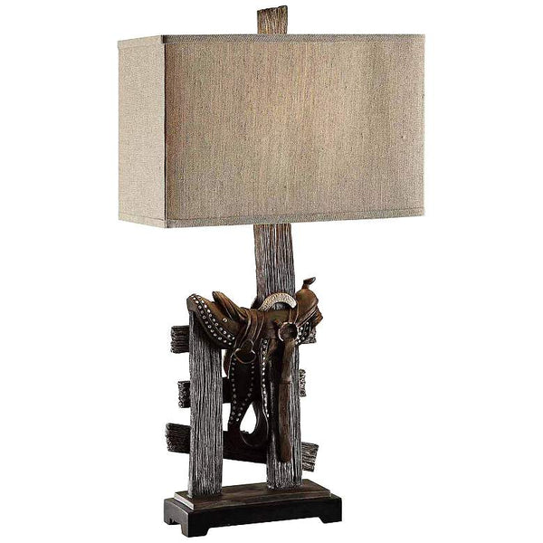 Crestview Collection Saddle Rustic Table Lamp