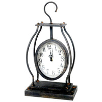 Crestview Collection 17" High Metal Hook Table Clock