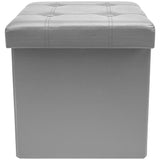 Contemporary Faux leather Storage Bench Ottoman