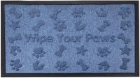 Rubber Doormat/Entrance Mat - 29.5 x 18 Inches - Heavy Duty & Easy Clean Floor Mat with Non Slip Backing for Indoor/Outdoor Entryway (Blue)