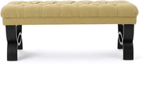 Knight Home Scarlett Fabric Ottoman Bench, Dark Blue