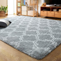 Velvet Shag Area Rug Modern Indoor Plush Fluffy
