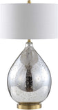 Sasha 30.75" Glass/Metal LED Lamp Mercury