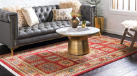 Sahand Collection Traditional Geometric Classic Red Area Rug