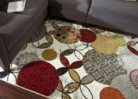 Kaleidoscope Abstract Medallion Printed Area Rug Multi-color