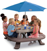 Jr. Picnic Table With Umbrella - Blue Green - Foldable - Indoor/Outdoor