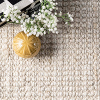 Chunky Loop off-White  Jute Rug - Multiple sizes available