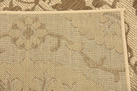 Indoor/Outdoor Botanical Collection Floral Abstract Transitional Flatweave Beige /Brown Area Rug