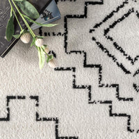 Creek Tribal Moroccan Area Rug, Grey