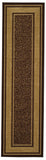 Brown Bordered Design Area Rug - Non-Slip/ No Skid