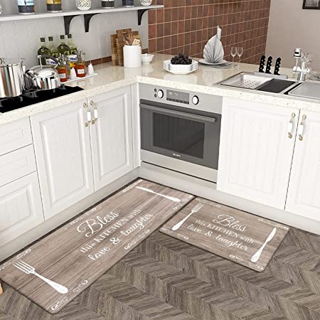Kitchen Mats for Floor 2 Piece Washable Kitchen Rugs - China