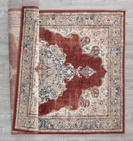 Rust Oriental Medallion Soft Area Rug