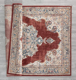 Rust Oriental Medallion Soft Area Rug