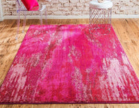 Bright Abstract Pink Magenta Soft Area Rug