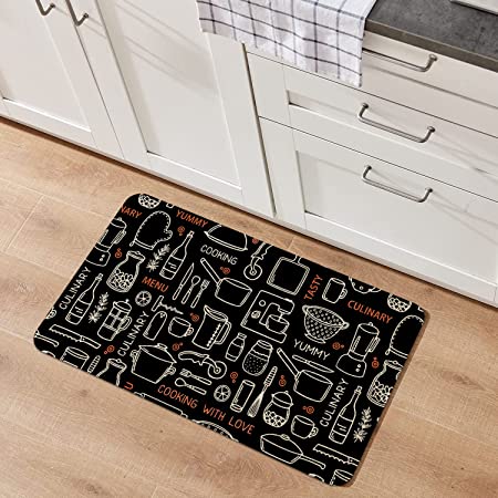 Cow Print Rugs for Kitchen Floor, Farmhouse Kitchen Mats Cushioned