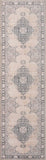 Mareva Machine Washable Beige Vintage Oriental Medallion Area Rug