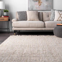 Chunky Loop off-White  Jute Rug - Multiple sizes available