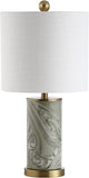 Swirl 20.5" Ceramic LED Table Lamp Gray/Green