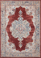 Rust Oriental Medallion Soft Area Rug