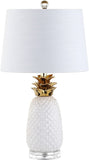 Pineapple 23" Ceramic LED Table Lamp White/Gold
