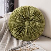 Round Throw Pillow Handcrafted Pumpkin Velvet Floor Pillow Couch Bed and Chair