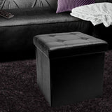 Contemporary Faux leather Storage Bench Ottoman