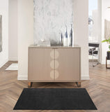 Solid Contemporary Black Indoor/Outdoor Area Rug