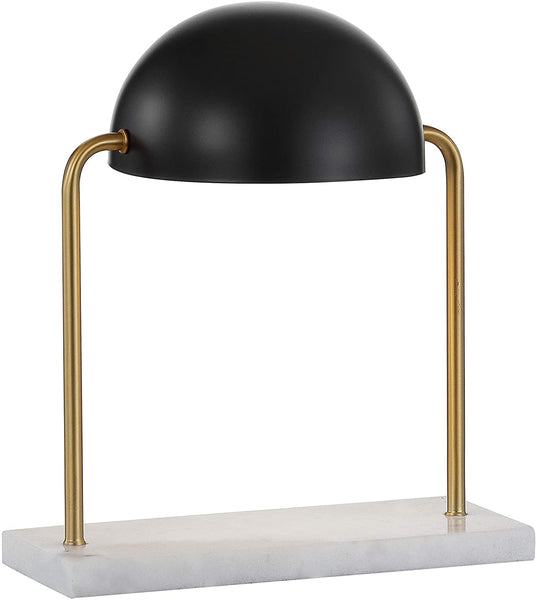 Porter 13.5" Art Deco Dome Lamp Gold/White