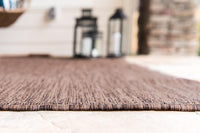 Casual Transitional Indoor Outdoor Flatweave Light Brown Area Rug