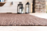 Casual Transitional Indoor Outdoor Flatweave Light Brown Area Rug