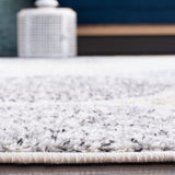 Geometric Trellis Distressed Ivory/blue  Soft Area Rug
