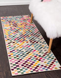 Chromatic Collection Modern Geometric Abstract Colorful Multi Area Rug