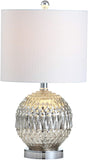 Krister 20.5" Glass/Metal LED Table Lamp Silver