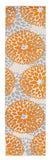 Floral Orange Gray Area Rugs