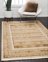 Tribal Pattern ivory Soft Area Rug