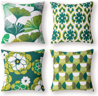Set of 4 New Living Series Ginkgo Double Side Print Decorative Throw Pillow Case Cushion Cover